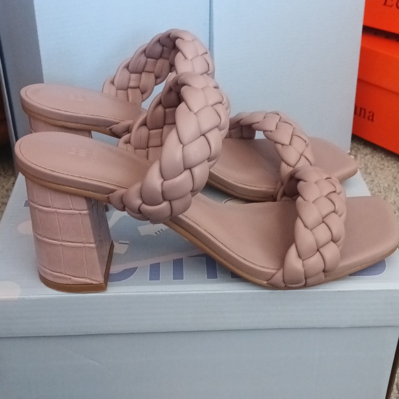 Lilac braided chunky heel - Picture 3 of 5